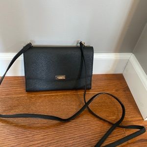 Kate Spade Laurel Way Winni Black Safiano Leather Crossbody Clutch Wallet